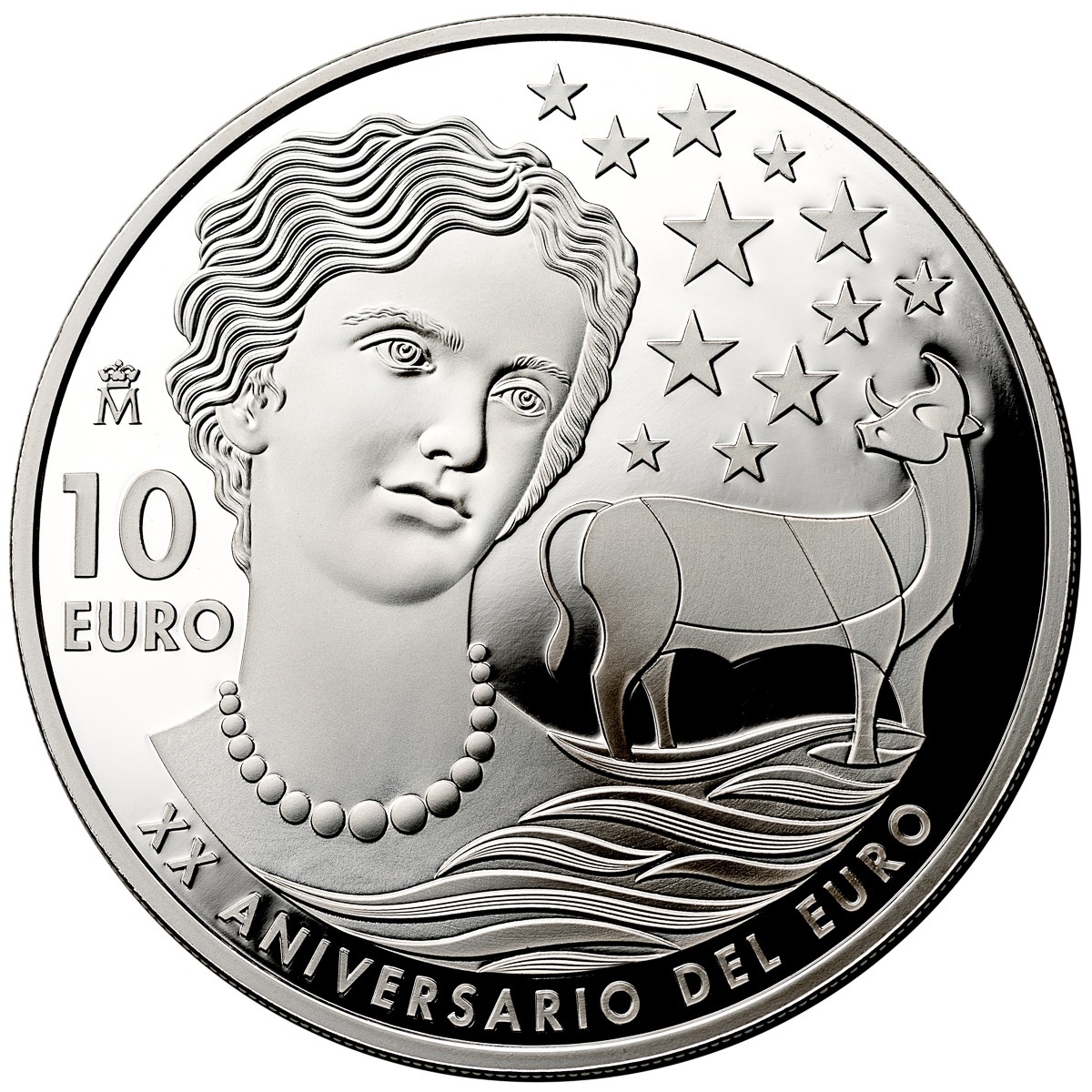 (EUR05.Proof.2022.92927006) 10 euro Spain 2022 Proof silver - 20 years of euro cash Reverse (zoom)