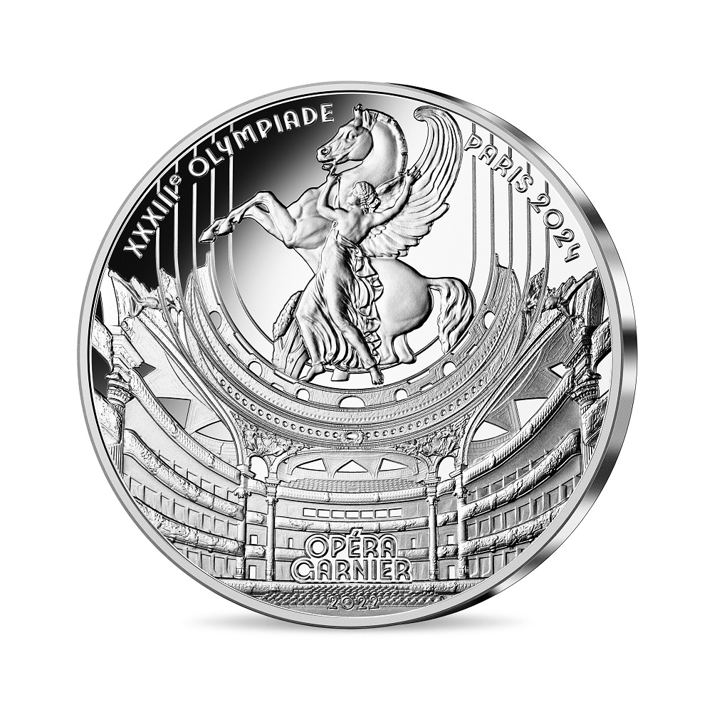 (EUR07.Proof.2022.10041366190000) 10 € France 2022 Proof Ag - Paris Olympics 2024 (National Opera) Obverse (zoom)