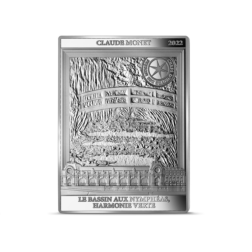 (EUR07.Proof.2022.10041368030000) 50 euro France 2022 Proof silver – Lily Pond, Green Harmony Reverse (zoom)