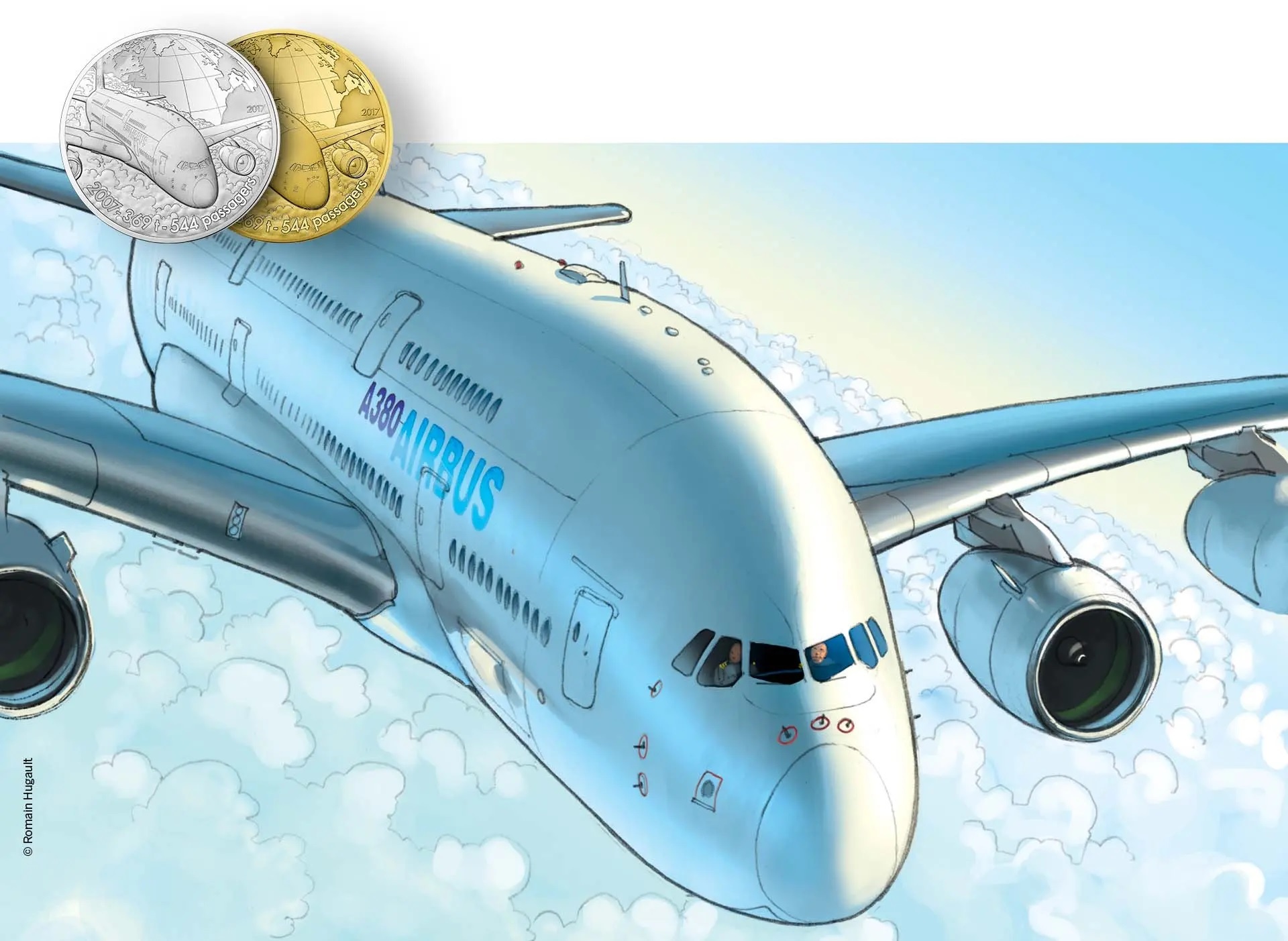 Monnaie de Paris Airbus A380 2017 (shop illustration) (zoom)