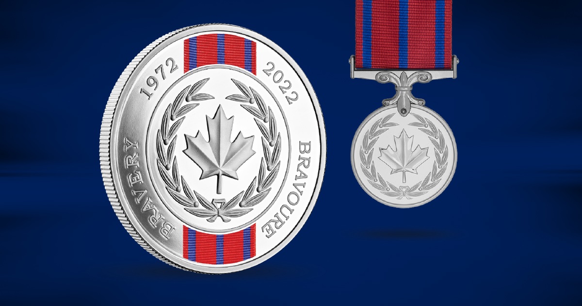 Royal Canadian Mint 50th Anniversary of the Medal of Bravery 2022 (shop illustration) (zoom)