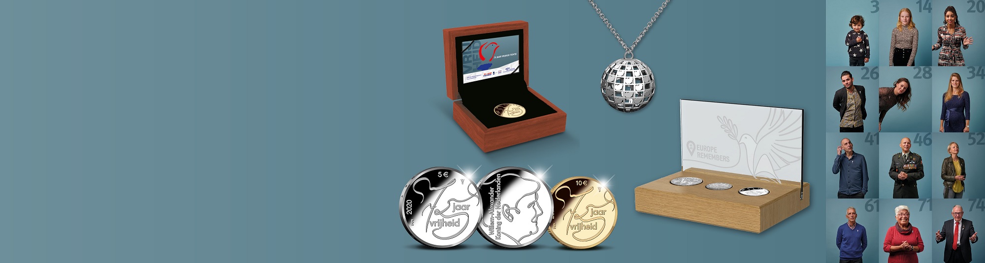 Royal Dutch Mint 75 years of peace and freedom 2020 (shop illustration) (zoom)