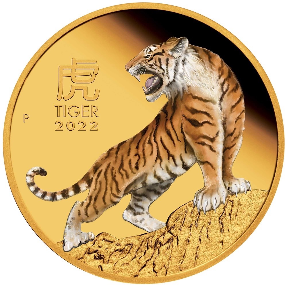 (W017.100.D.2022.3S2215DDAA) 100 Dollars Australia 2022 1 oz Proof gold - Lunar Year of the Tiger Reverse (zoom)