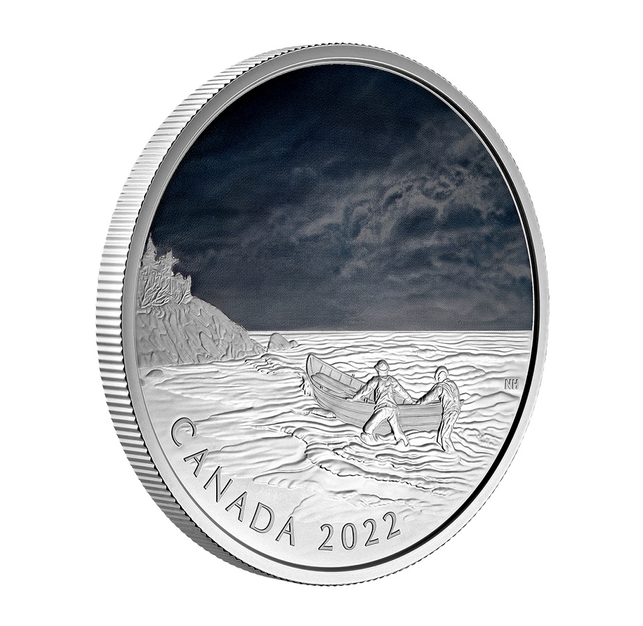 (W037.50.D.2022.203994) 50 $ Canadian Ghost Ship 2022 - Proof Ag (left edge) (zoom)