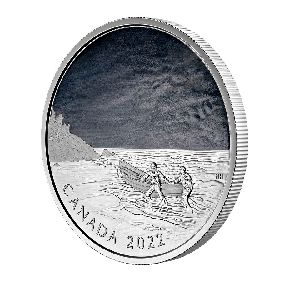 (W037.50.D.2022.203994) 50 $ Canadian Ghost Ship 2022 - Proof Ag (right edge) (zoom)
