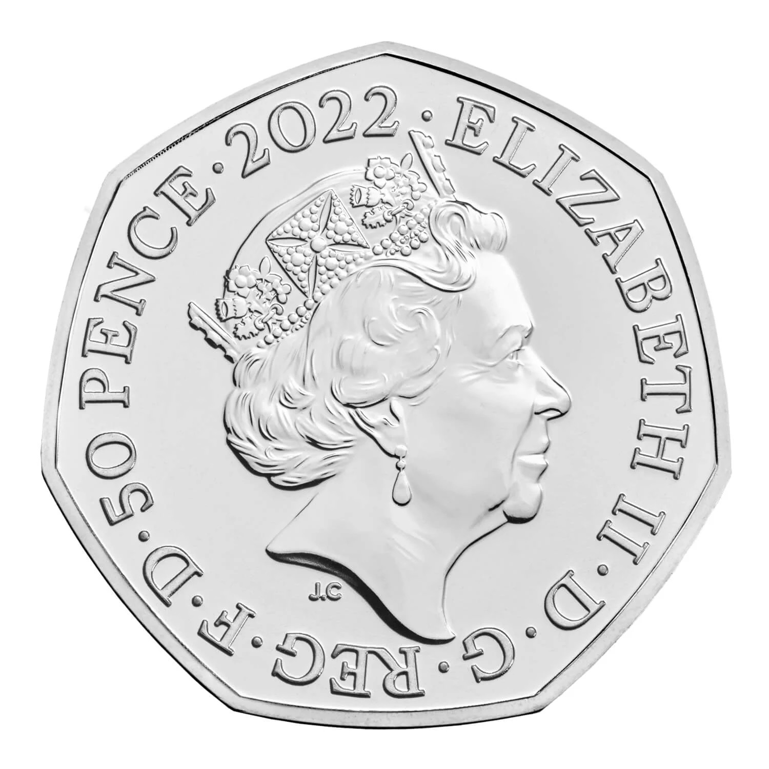 (W185.50.P.2022.UK22PBC) 50 Pence 50 Years of Pride 2022 BU (coloured) Obverse (zoom)