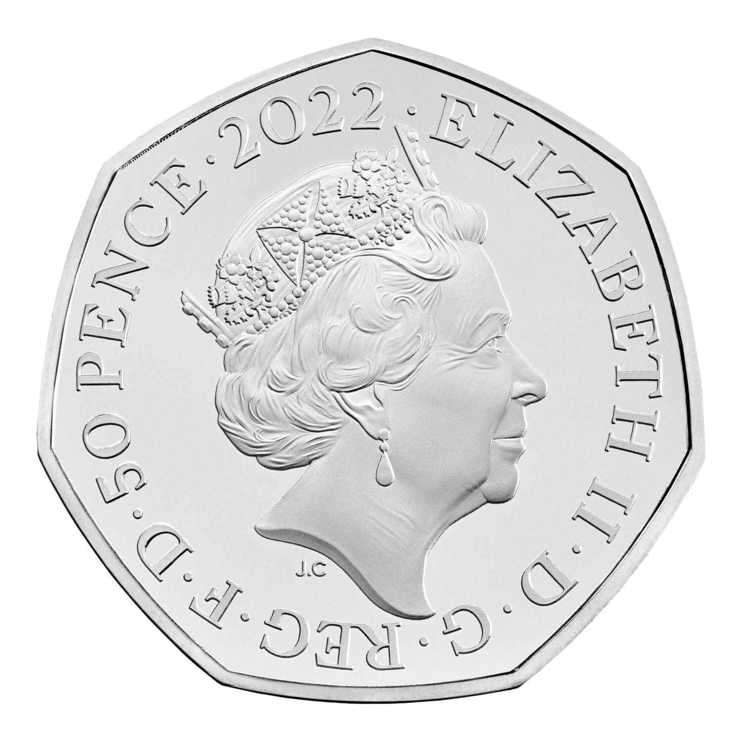 (W185.50.P.2022.UK22PSPC) 50 Pence 50 Years of Pride 2022 - Proof silver Obverse (zoom)