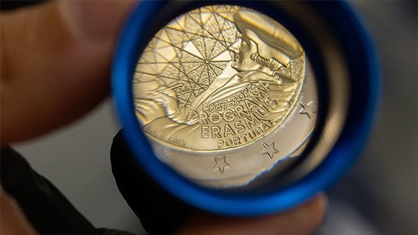 2 euro commemorative coin Portugal 2022 - Erasmus Programme (blog illustration) (zoom)