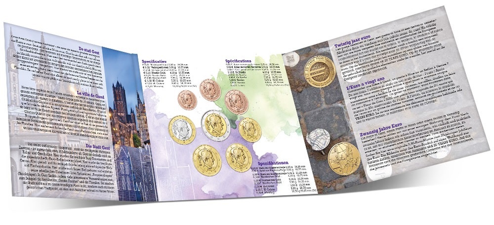 (EUR02.BU.set.2022.0114496) BU coin set Belgium 2022 (Gent) (inside) (zoom)