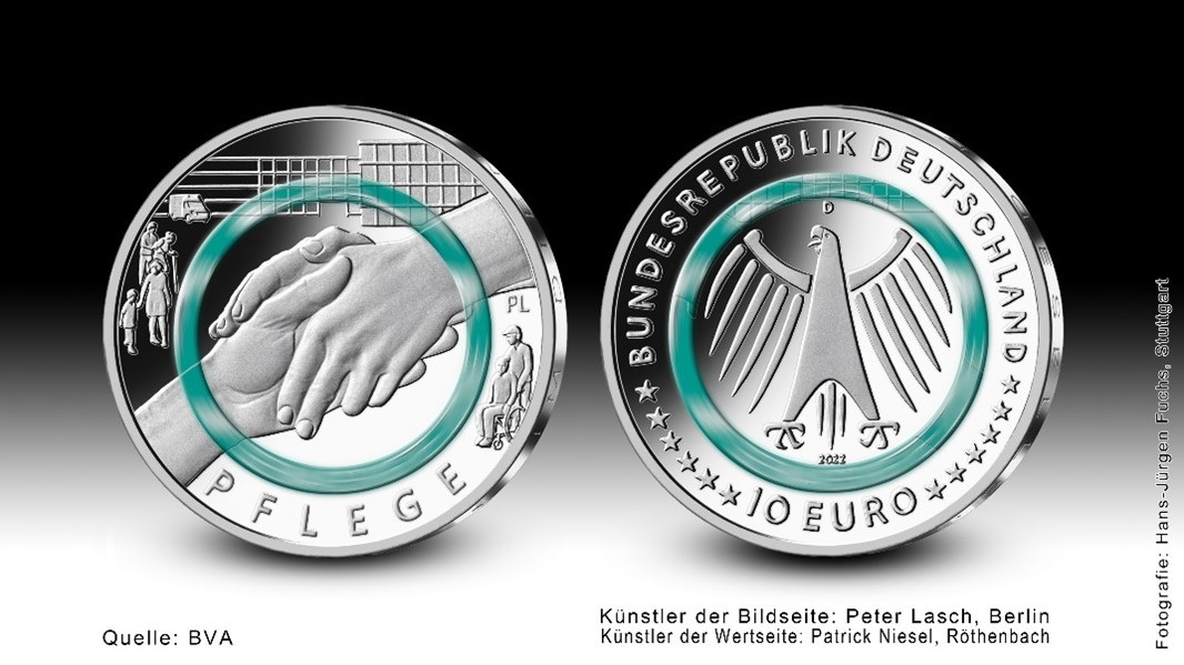 (EUR03.Proof.2022.90n322s5) 10 euro Germany 2022 (random Mint) Proof - Care (blog illustration) (zoom)