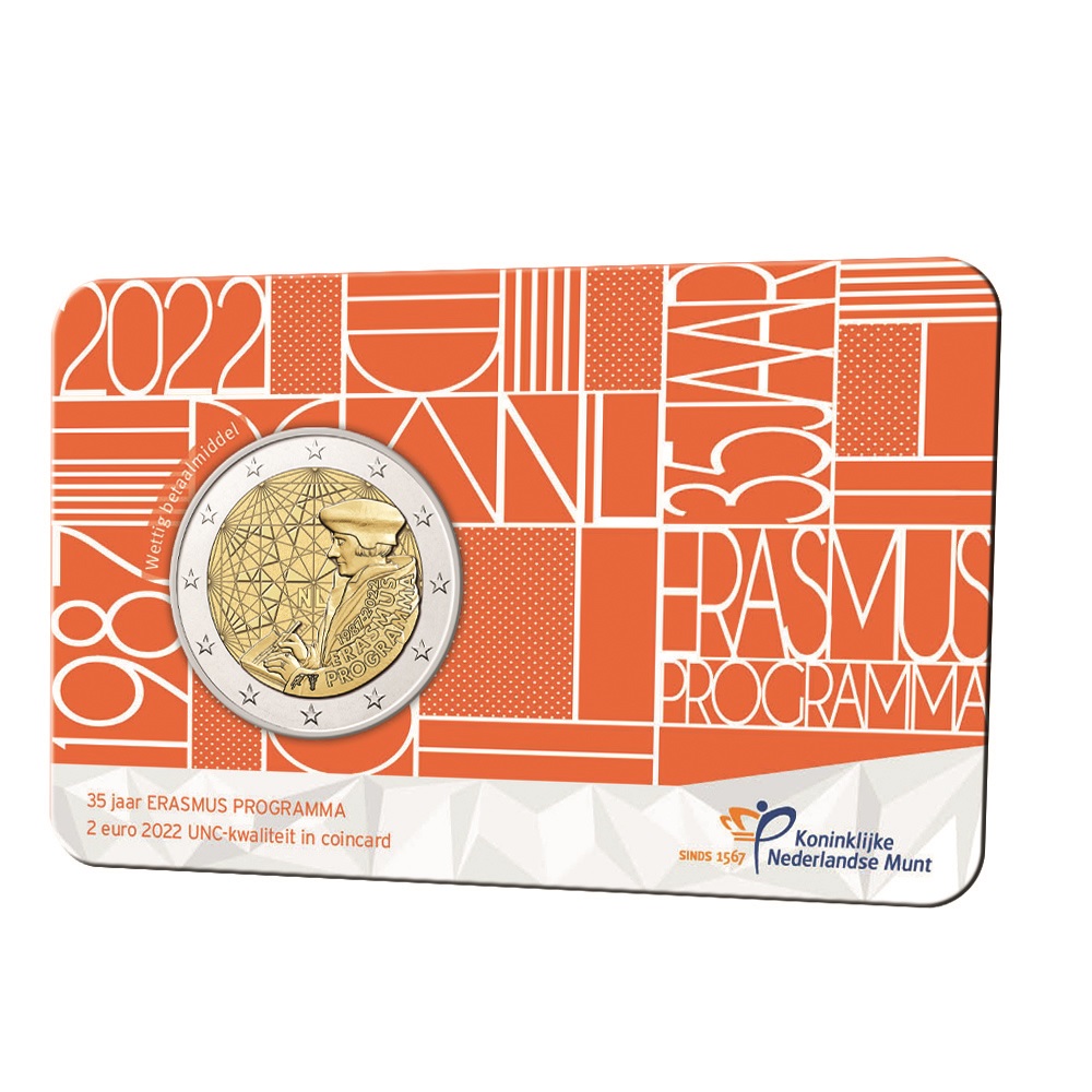 (EUR14.BU.2022.0114177) 2 euro Netherlands 2022 BU - Erasmus Programme (coincard front) (zoom)