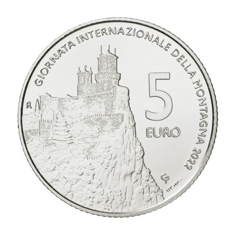 (EUR18.BU.set.2022.346) Coffret Bu Saint-Marin 2022 (Journée internationale de la montagne) (revers 5 euro)