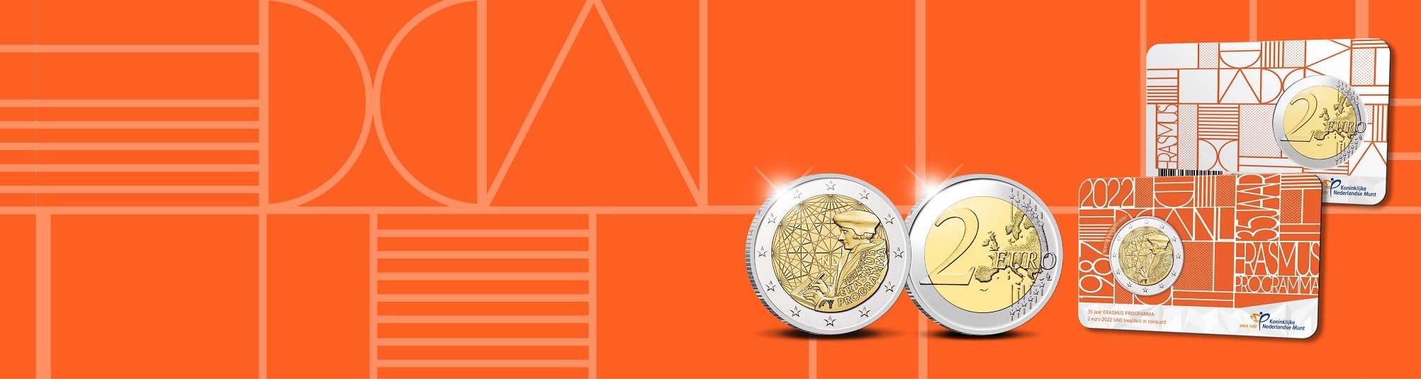 Royal Dutch Mint 35th anniversary of Erasmus Programme 2022 (shop illustration) (zoom)