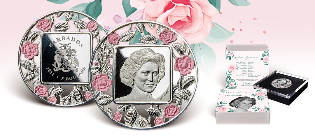 (W022.5.D.2022.2.oz.Ag.1) 5 $ Barbados 2022 2 oz Proof silver - Lady Diana (blog illustration) (zoom)