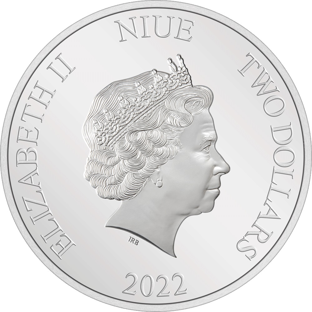 (W160.2.D.2022.30-01286) 2 Dollars Niue 2022 1 oz Proof silver - Rick and Morty Obverse (zoom)