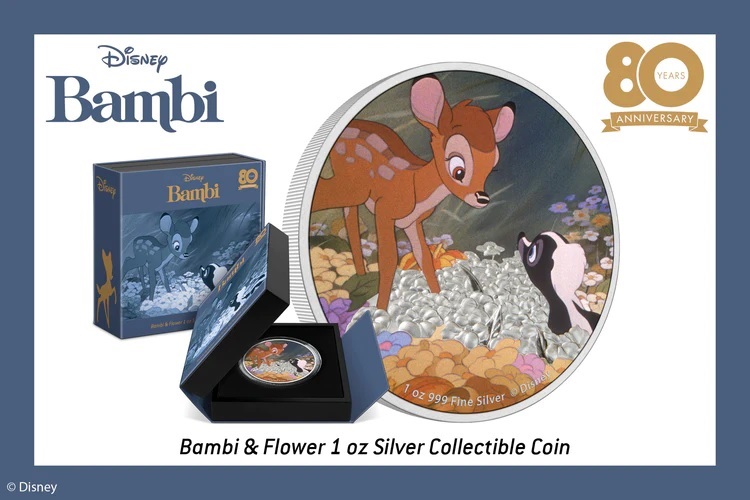 (W160.2.D.2022.30-01305) 2 Dollars Niue 2022 1 oz Proof silver - Bambi and Flower (blog illustration) (zoom)