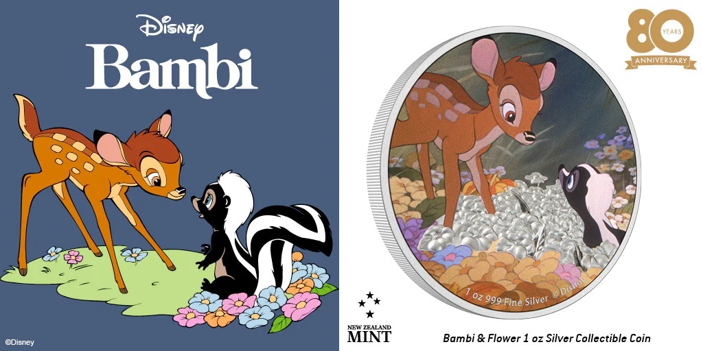 (W160.2.D.2022.30-01305) 2 $ Niue 2022 1 oz Proof silver - Bambi and Flower (blog illustration) (zoom)