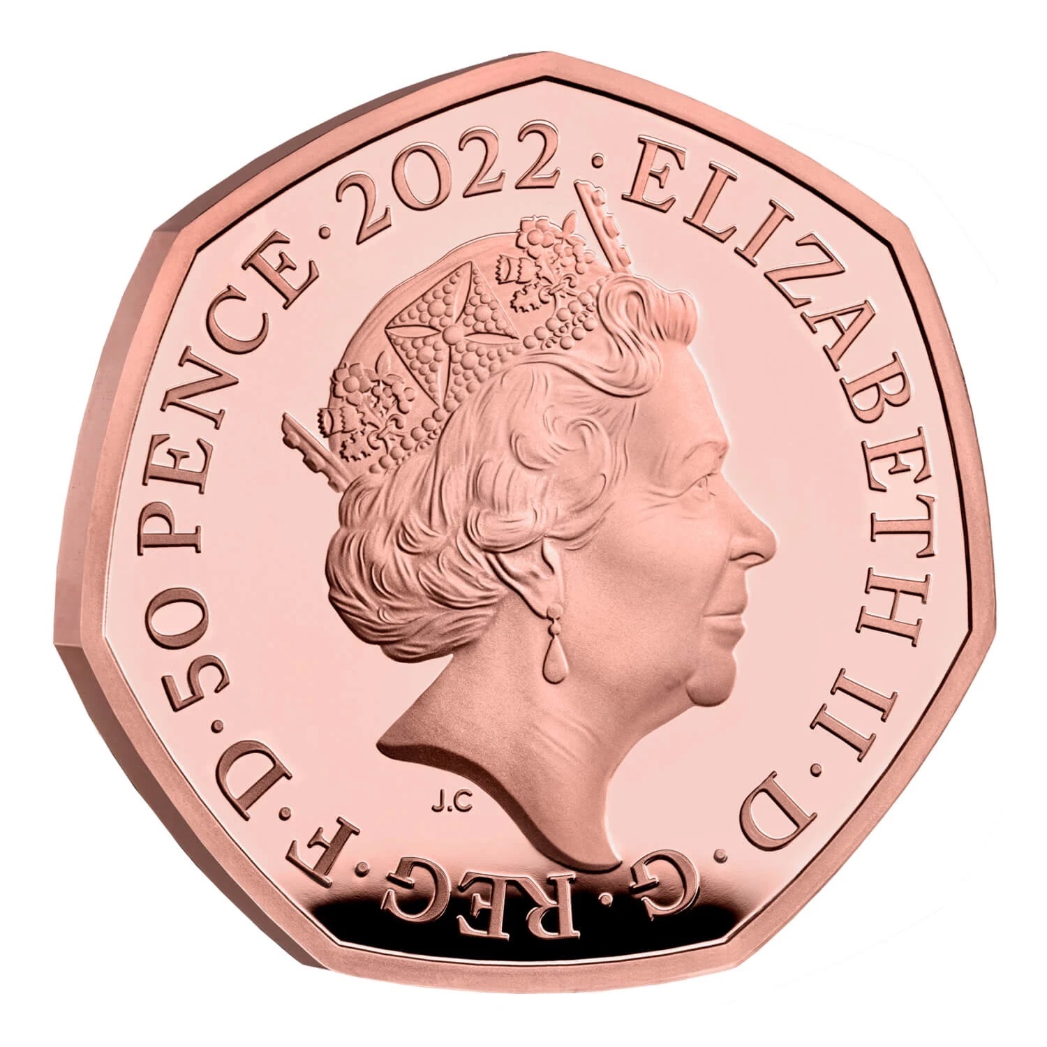 (W185.50.P.2022.UK22CGGP) 50 Pence Birmingham Commonwealth Games 2022 - Proof gold Obverse (zoom)