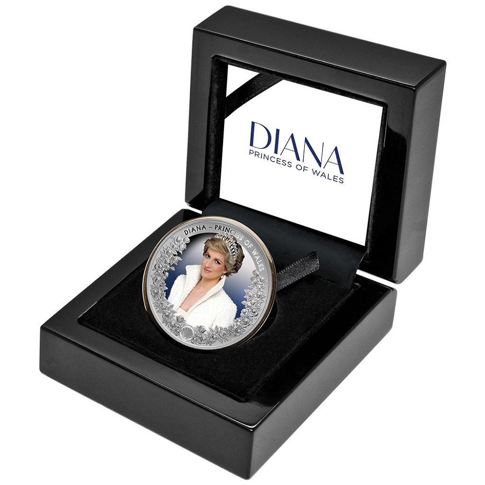 (W221.1.5.D.2022.1.oz.Ag.3) 5 Dollars Tokelau 2022 1 ounce Proof silver - Diana, Princess of Wales (case) (zoom)