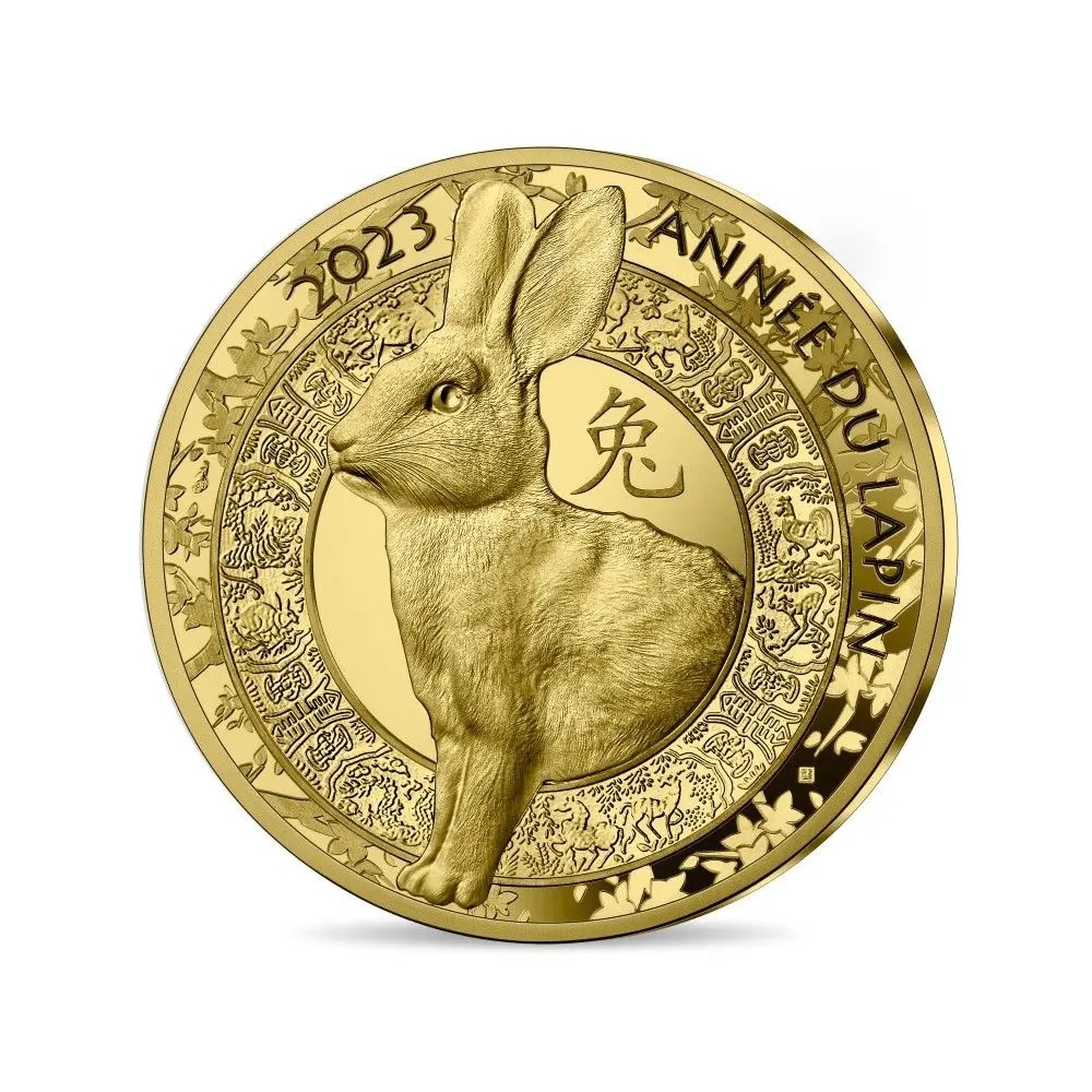 (EUR07.Proof.2023.10041370070000) 50 euro France 2023 Proof gold - Year of the Rabbit Obverse (zoom)