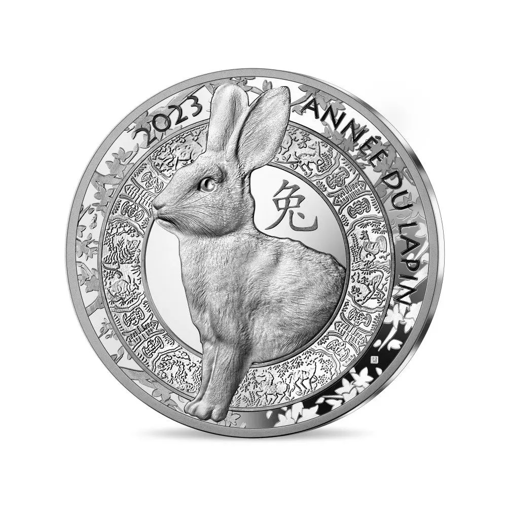 (EUR07.Proof.2023.10041370080000) 10 euro France 2023 Proof silver - Year of the Rabbit Obverse (zoom)