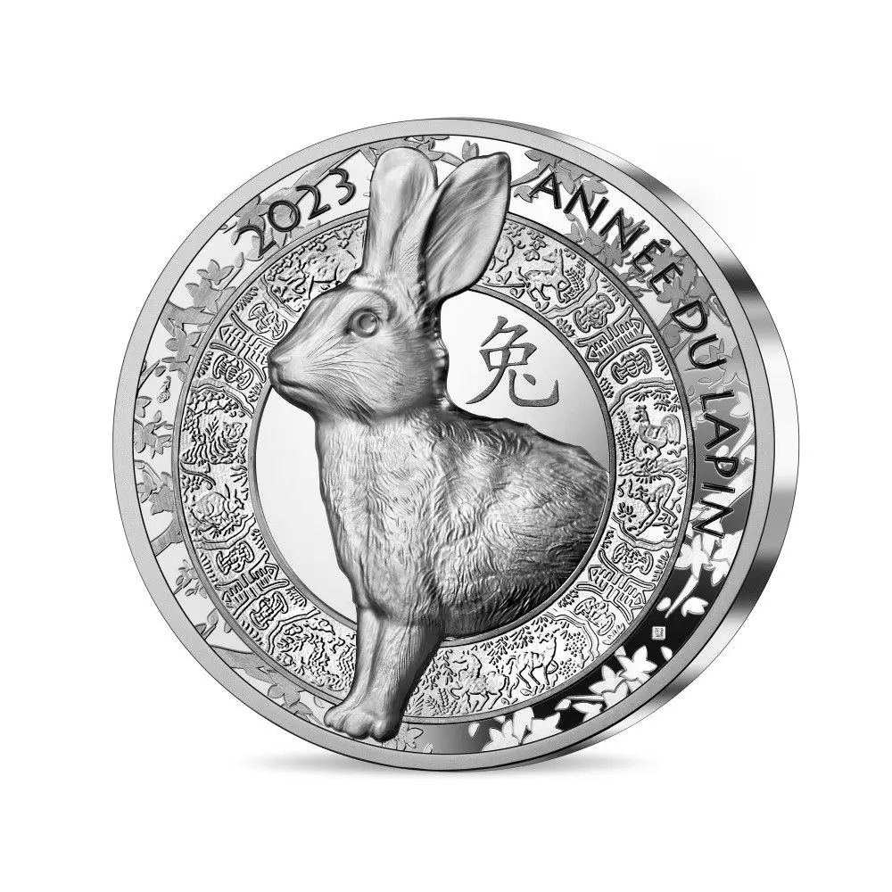 (EUR07.Proof.2023.10041370090000) 20 euro France 2023 Proof silver - Year of the Rabbit Obverse (zoom)