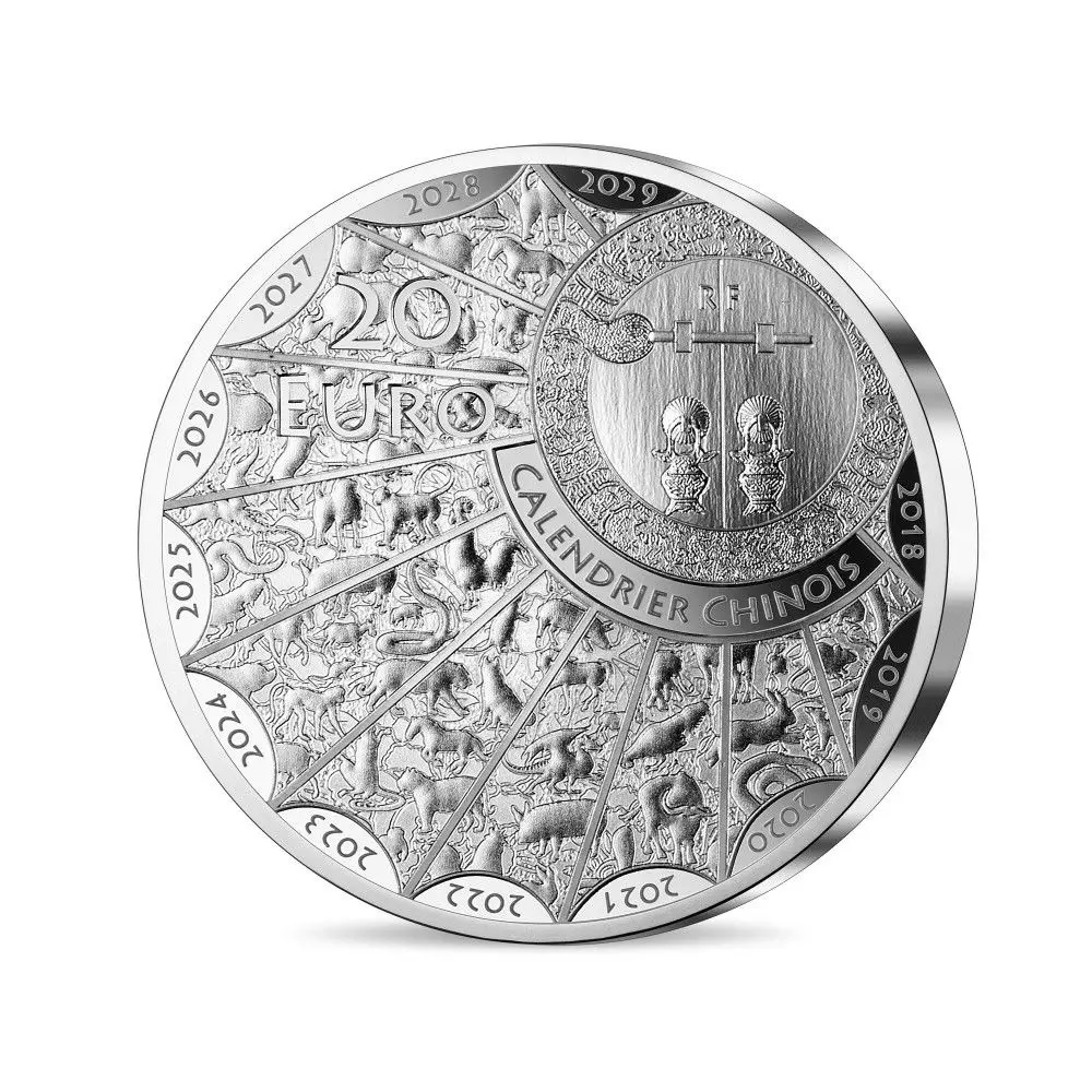 (EUR07.Proof.2023.10041370090000) 20 euro France 2023 Proof silver - Year of the Rabbit Reverse (zoom)