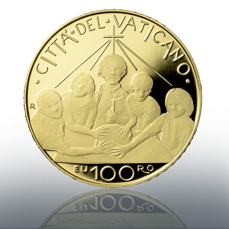 (EUR19.Proof.2022.CN1628) 100 € Vatican 2022 Proof gold - Declarations of the Second Vatican Council Reverse (zoom)