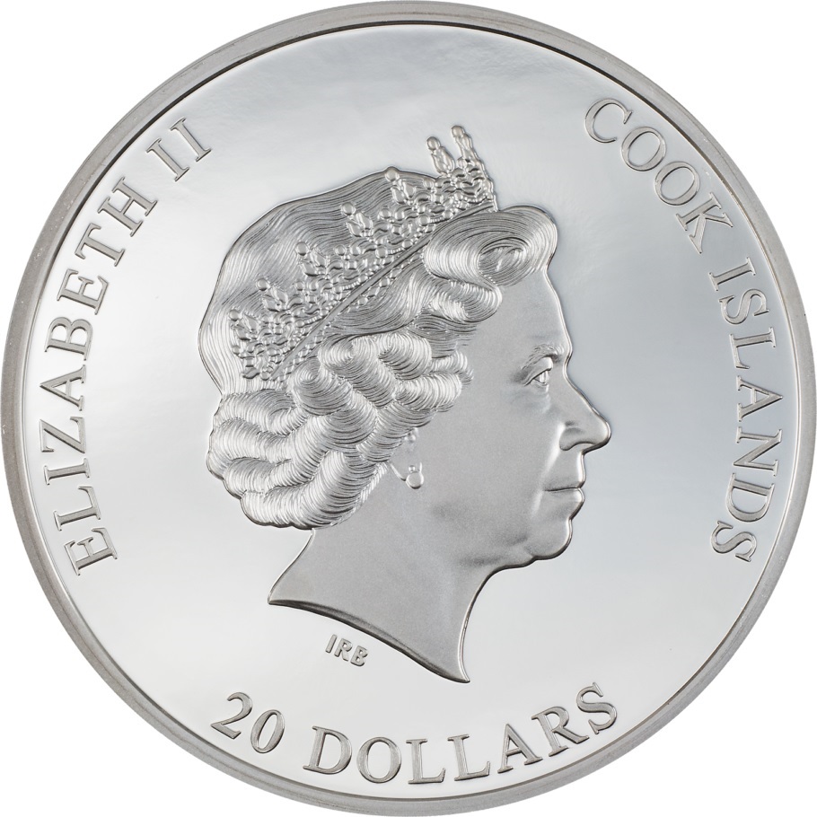 (W099.20.D.2022.30098) Cook Islands 20 Dollars Silver Burst 2022 - Proof silver Obverse (zoom)