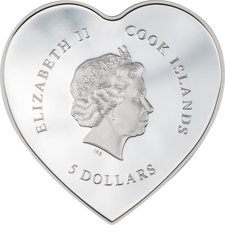(W099.5.D.2023.30048) Cook Islands 5 Dollars Brilliant Love 2023 - Proof silver Obverse (zoom)