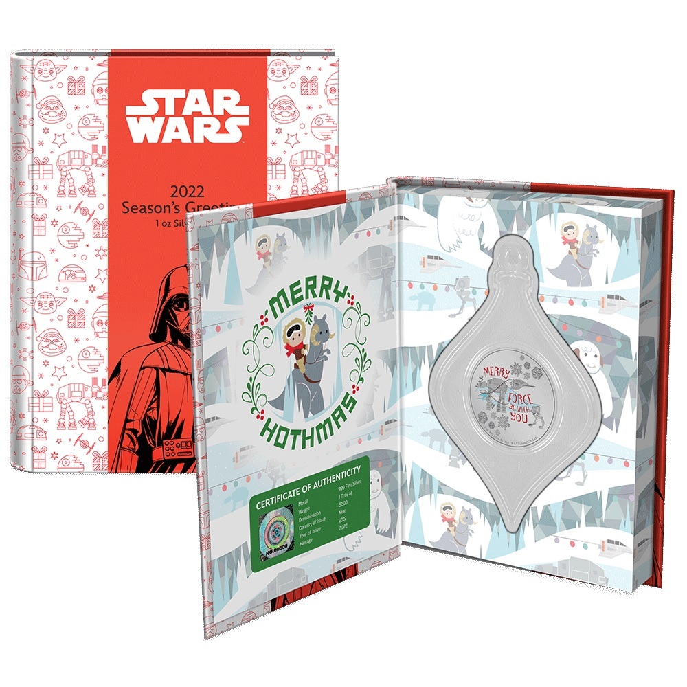 (W160.2.D.2022.30-01309) 2 $ Niue 2022 1 ounce Proof silver - Star Wars Season Greetings (packaging) (zoom)