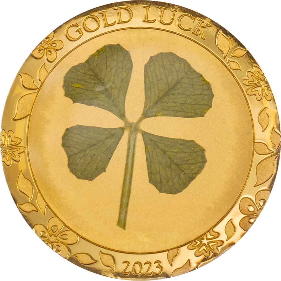 (W168.1.1.D.2023.30136) Palau 1 Dollar Luck 2023 - Proof gold Reverse (zoom)