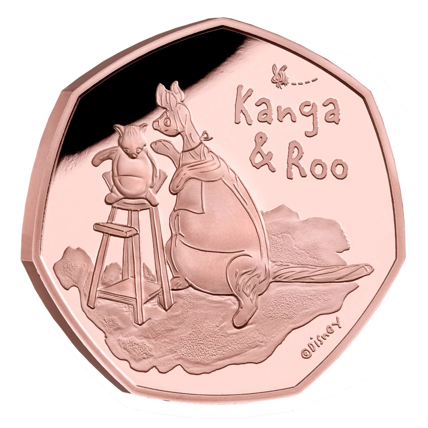 (W185.50.P.2022.UK22KWGP) 50 Pence Kanga and Roo 2022 - Proof gold Reverse (zoom)