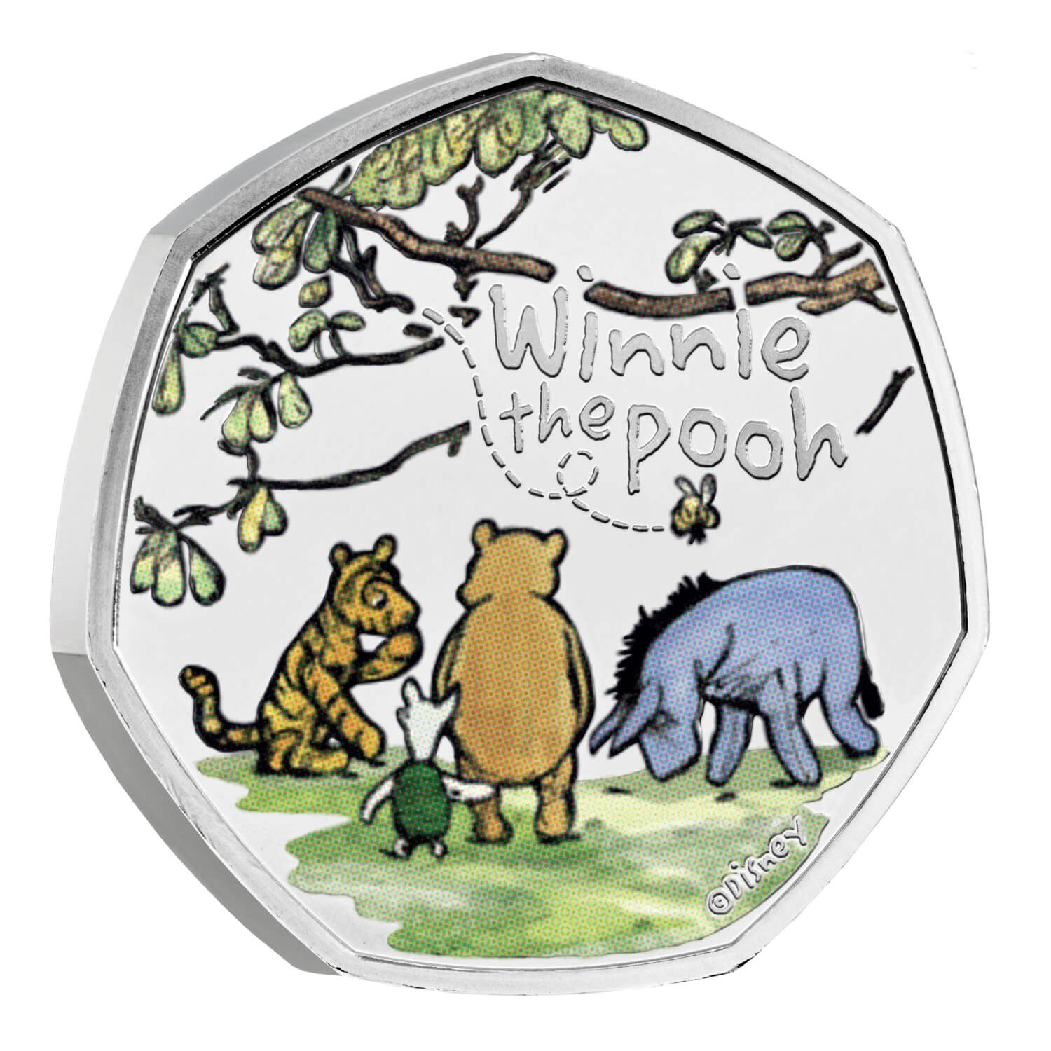 (W185.50.P.2022.UK22WPBC) United Kingdom 50 Pence Winnie the Pooh & Friends 2022 BU (coloured) Reverse (zoom)