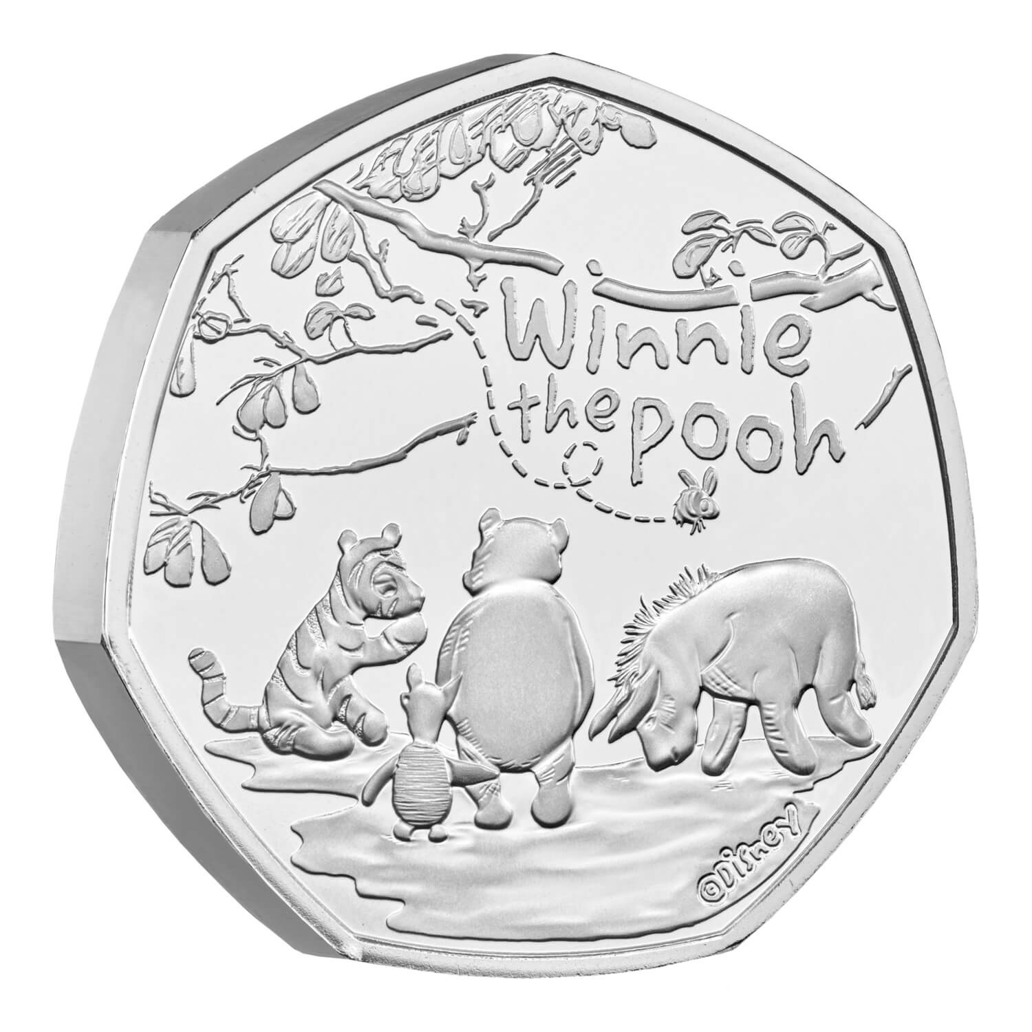 (W185.50.P.2022.UK22WPBU) United Kingdom 50 Pence Winnie the Pooh & Friends 2022 BU Reverse (zoom)