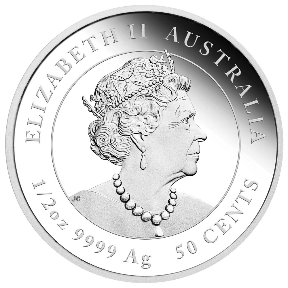(W017.50.C.2023.3S2316EAAA) 50 Cents Australia 2023 half oz Proof silver - Year of the Rabbit Obverse (zoom)