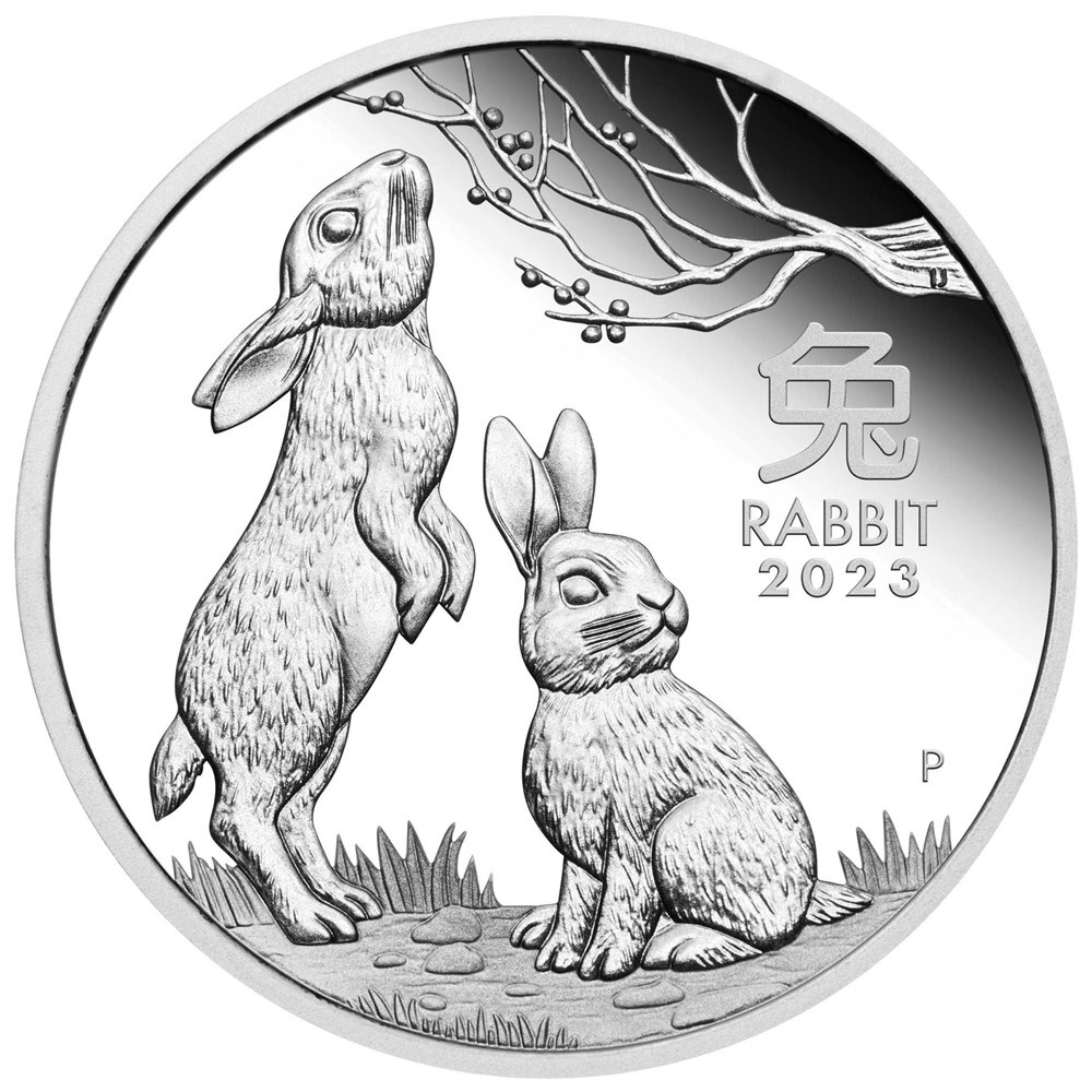 (W017.50.C.2023.3S2316EAAA) 50 Cents Australia 2023 half oz Proof silver - Year of the Rabbit Reverse (zoom)