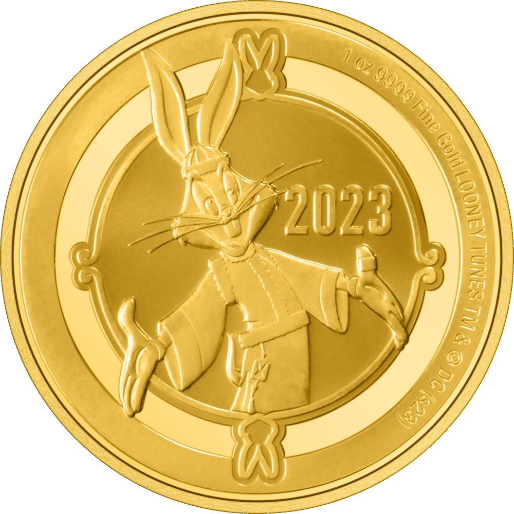 (W160.250.D.2023.30-01307) 250 Dollars Niue 2023 1 oz Proof gold - Looney Tunes Lunar Year of the Rabbit Reverse (zoom)