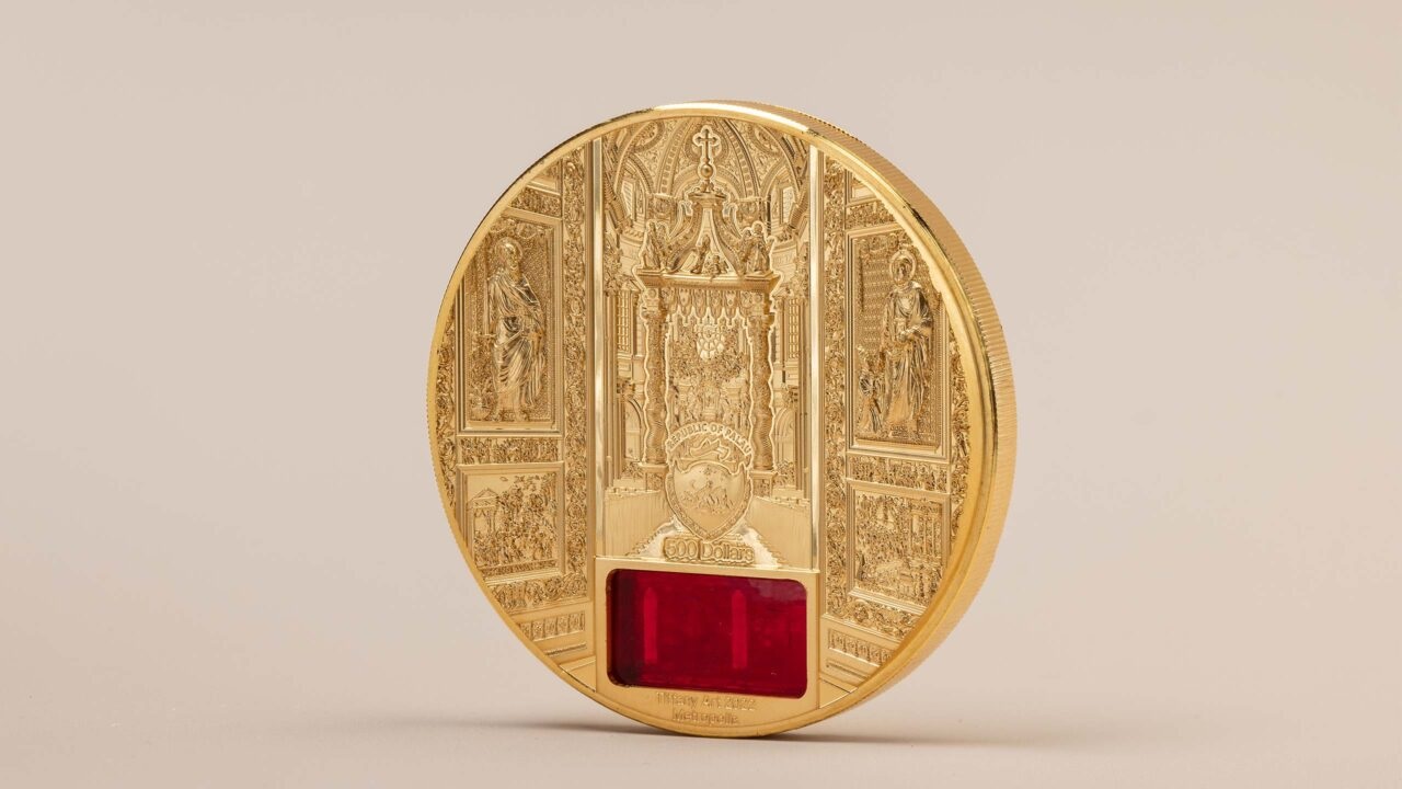 (W168.1.500.D.2022.30066) Palau 500 $ St. Peter s Basilica, in Vatican City 2022 - Proof gold Obverse (blog illustration) (zoom)