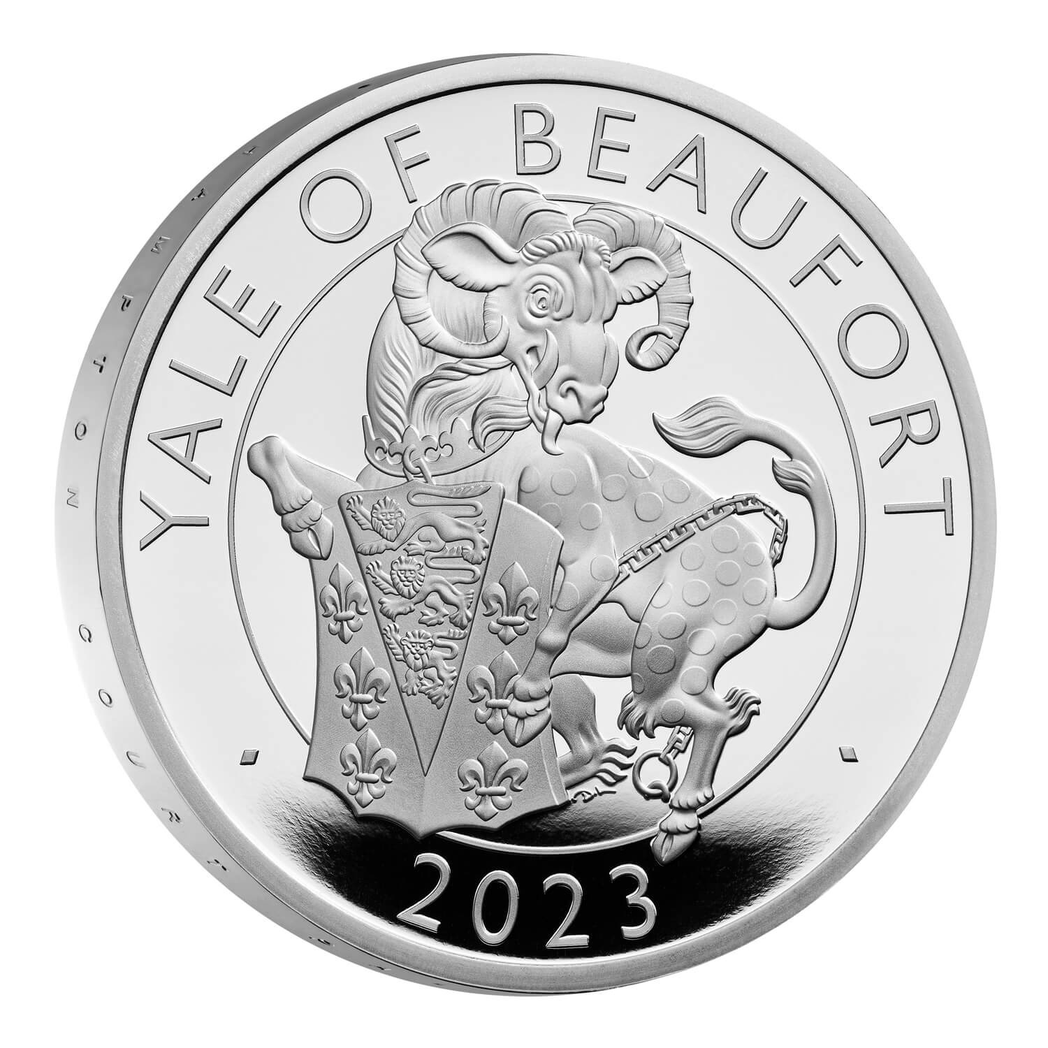 (W185.2.P.2023.UK23TYBSP) 2 Pounds United Kingdom 2023 1 oz Proof silver - Yale of Beaufort Reverse (zoom)