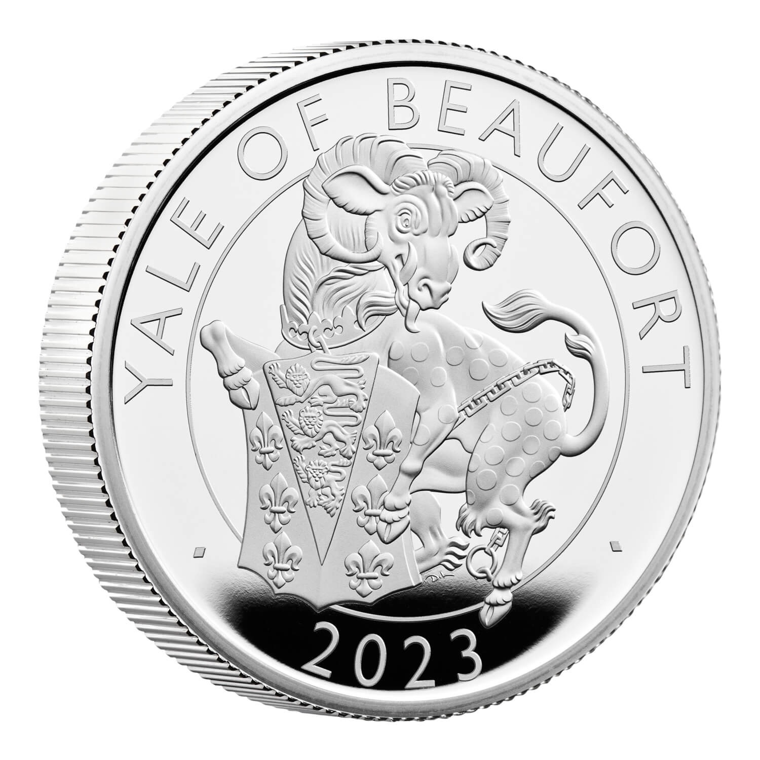 (W185.5.P.2023.UK23TYB2S) 5 Pounds United Kingdom 2023 2 oz Proof silver - Yale of Beaufort Reverse (zoom)