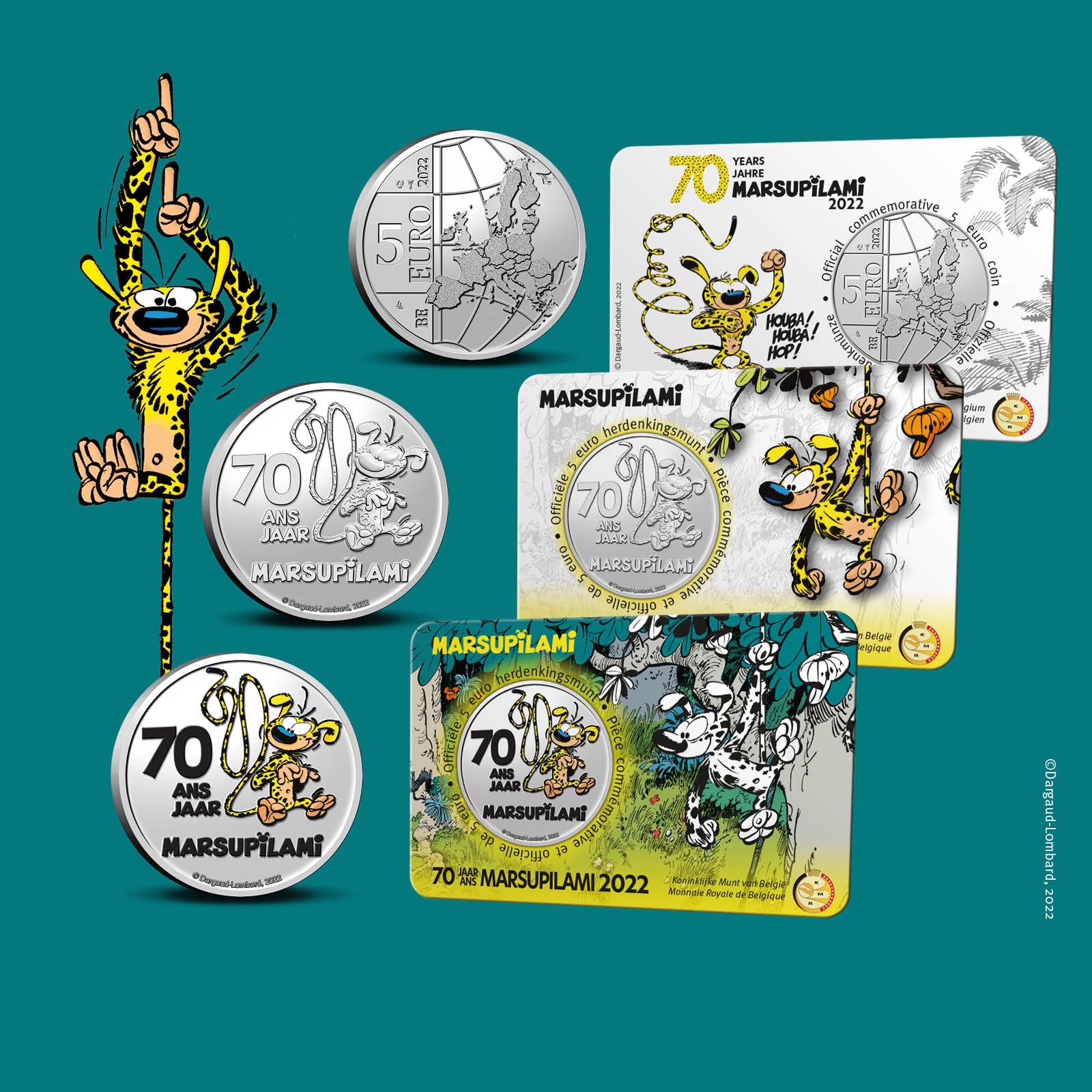 (EUR02.BU.2022.0115070) 5 € Belgium 2022 BU - Marsupilami (coloured) blog illustration) (zoom)