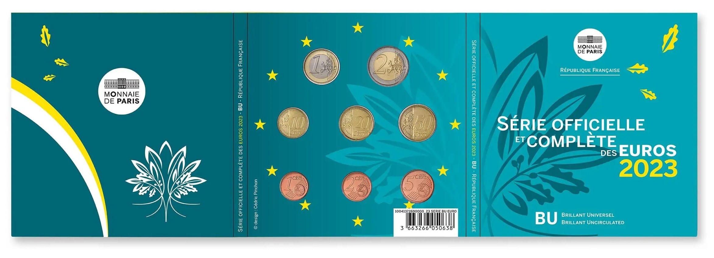 (EUR07.BU.set.2023.10041372690000) BU coin set France 2023 (outside part) (zoom)