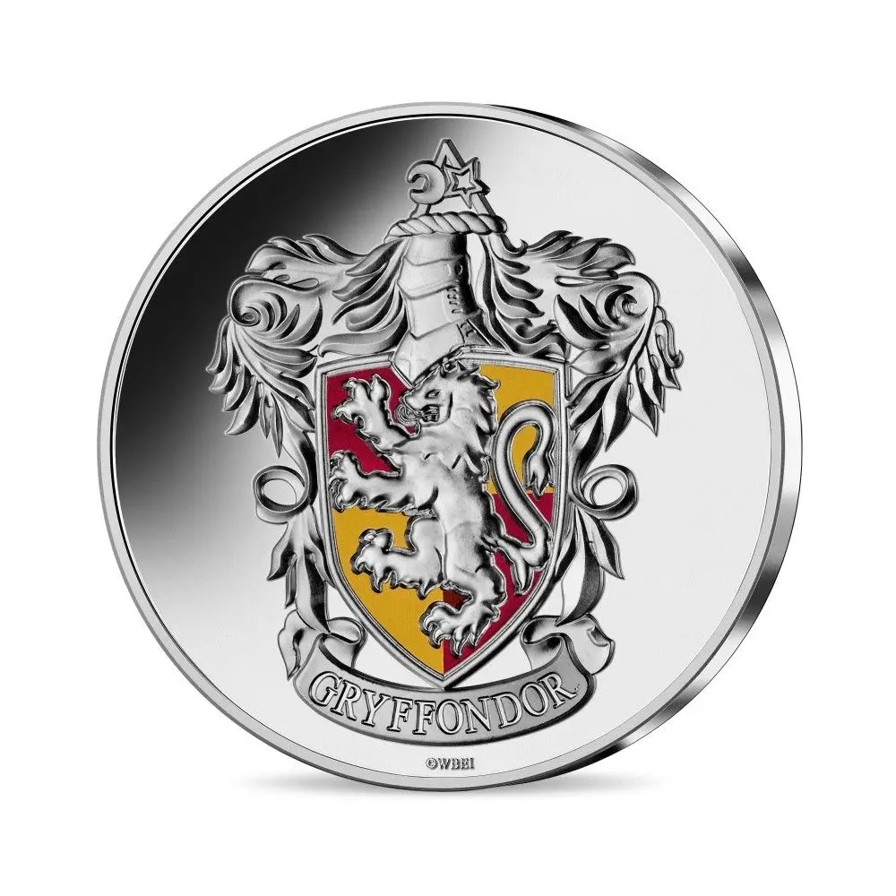 (EUR07.Unc.2022.10041369420005) 10 euro France 2022 silver - Harry Potter (Coat of arms of Gryffindor) Obverse (zoom)