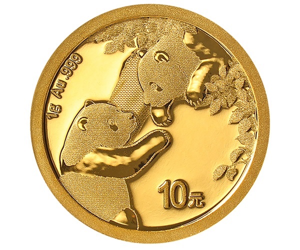 (W041.10.Yuan.2023.1.g.Au) 10 元 China 2023 1 g Au - Chinese Panda Reverse (zoom)