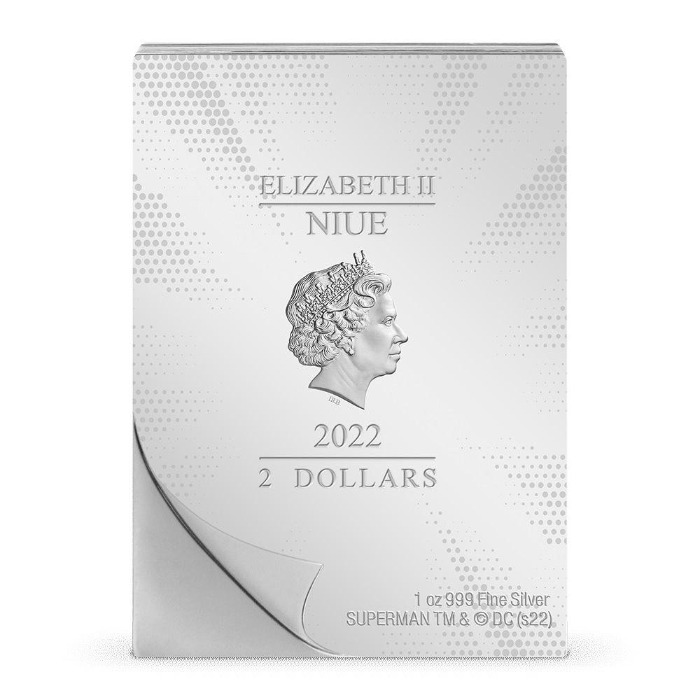 (W160.2.D.2022.30-01349) 2 Dollars Niue 2022 1 oz Proof silver - Superman #1 Obverse (zoom)