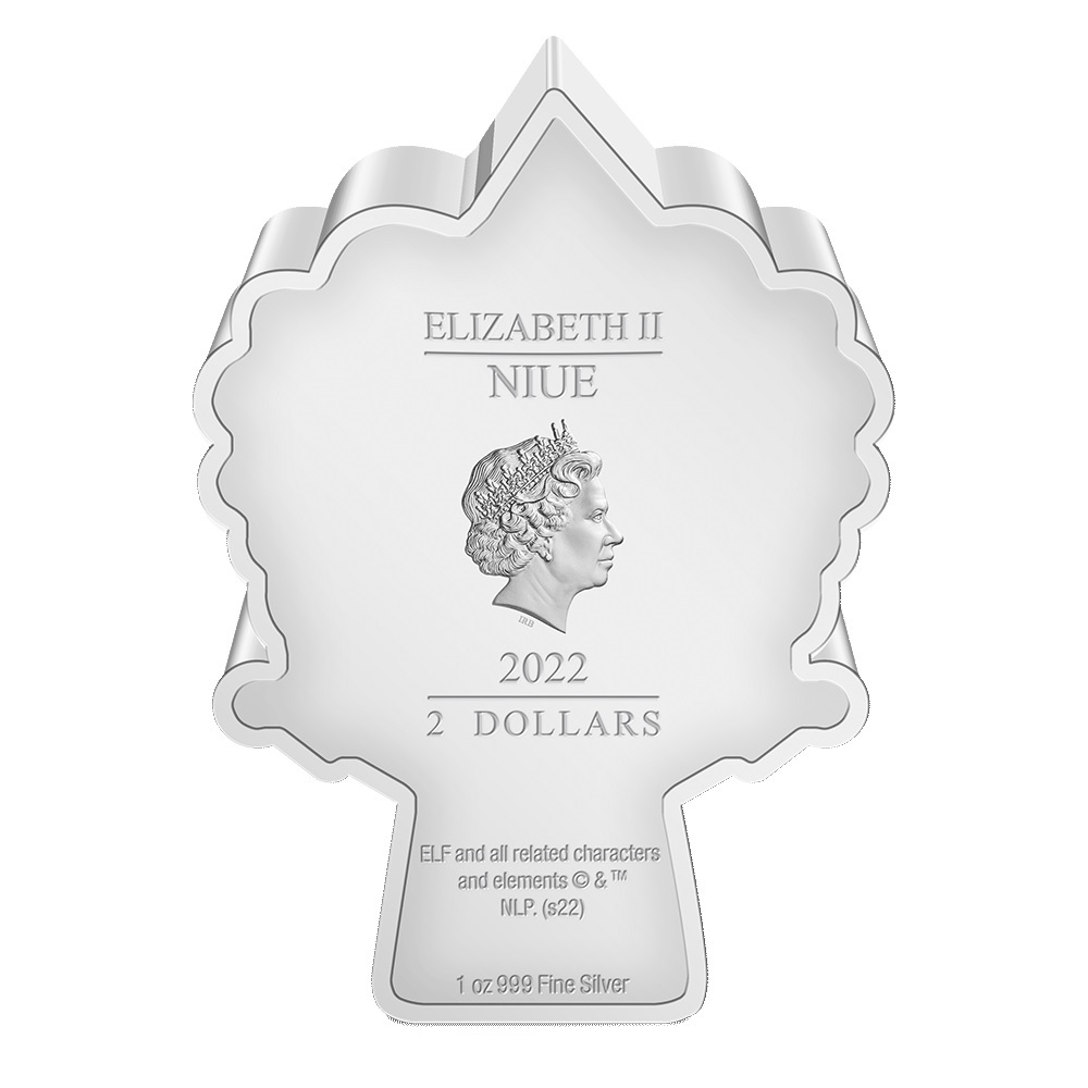 (W160.2.D.2022.30-01351) 2 Dollars Niue 2022 1 oz Proof silver - Chibi Christmas Elf Obverse (zoom)