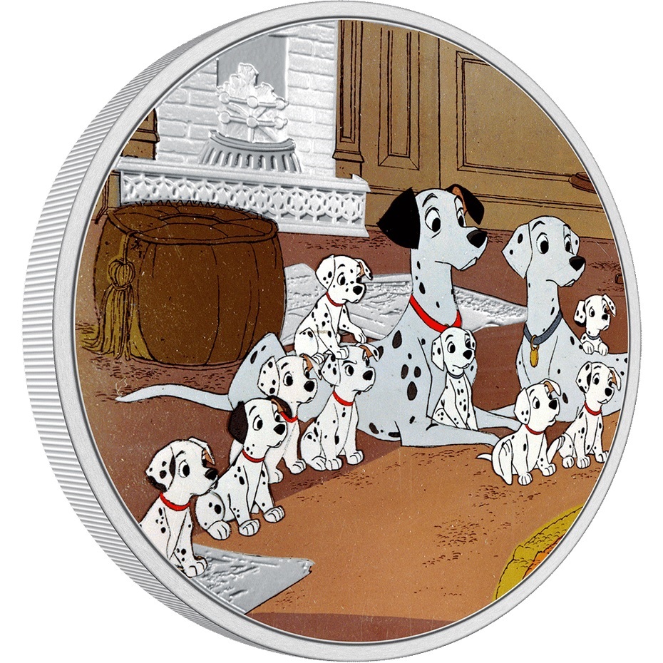 (W160.2.D.2022.30-01352) 2 Dollars Niue 2022 1 oz Proof silver - Disney 101 Dalmatians (family) Reverse (zoom)