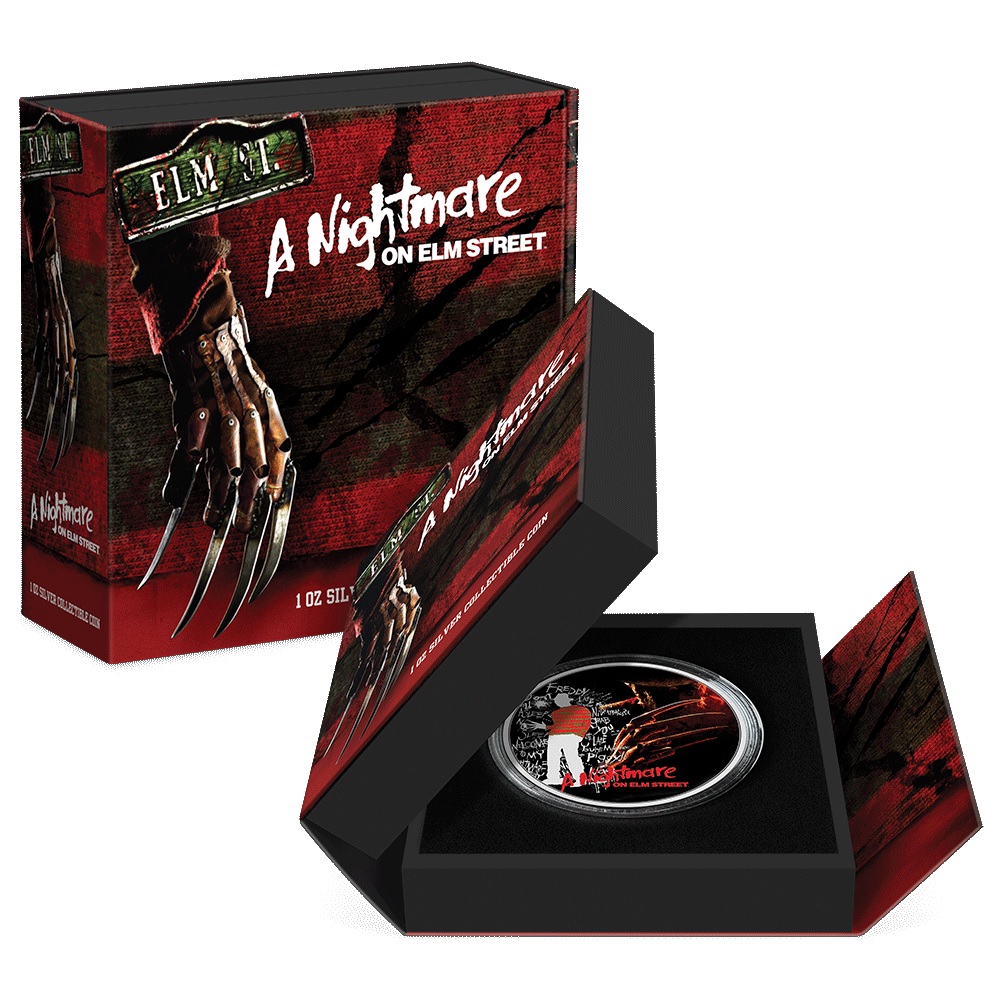 (W160.2.D.2022.30-01364) 2 $ Niue 2022 1 oz Proof silver - A Nightmare on Elm Street (packaging) (zoom)