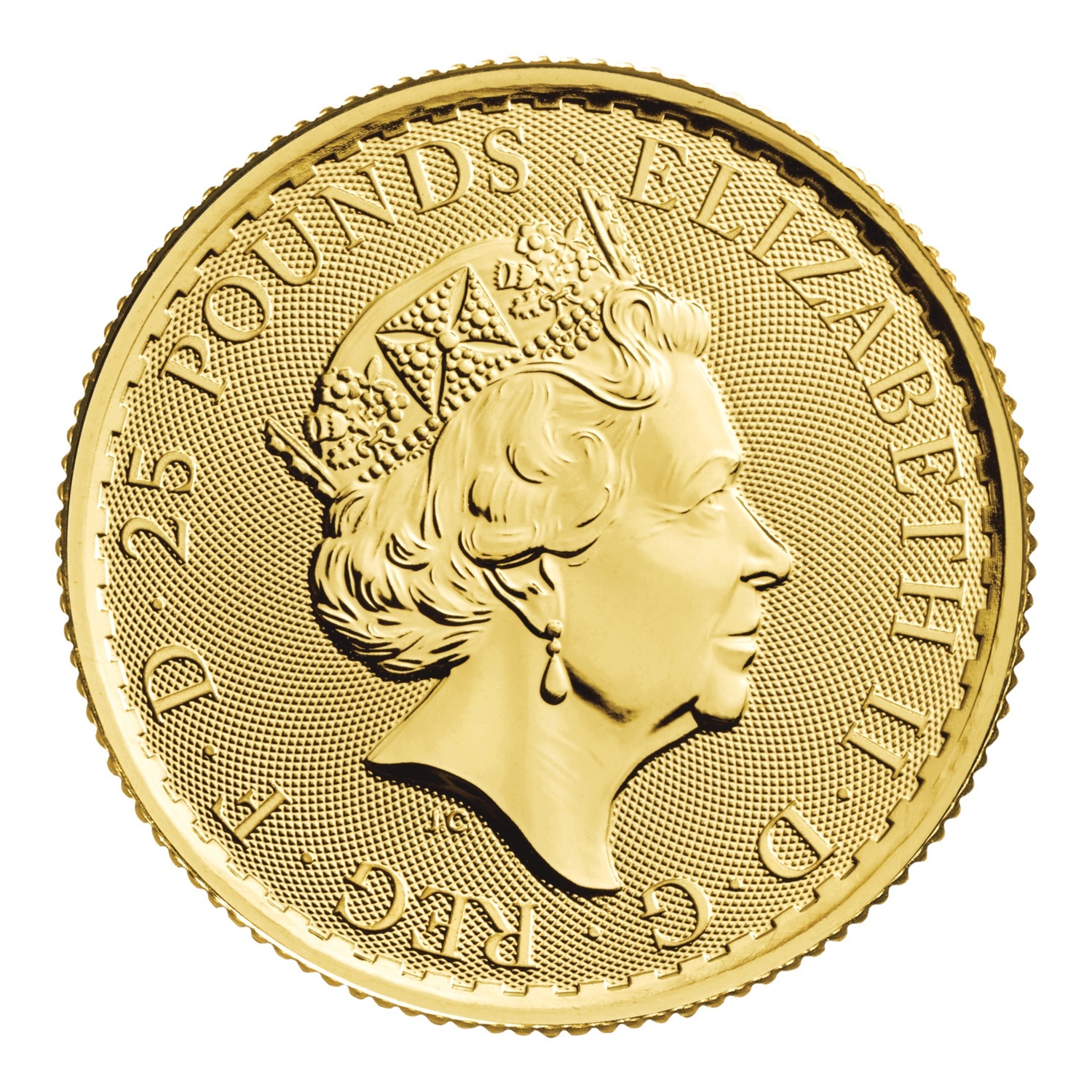 (W185.25.P.2023.UKBGB23Q) 25 Pounds United Kingdom 2023 quarter oz gold - Britannia Obverse (zoom)